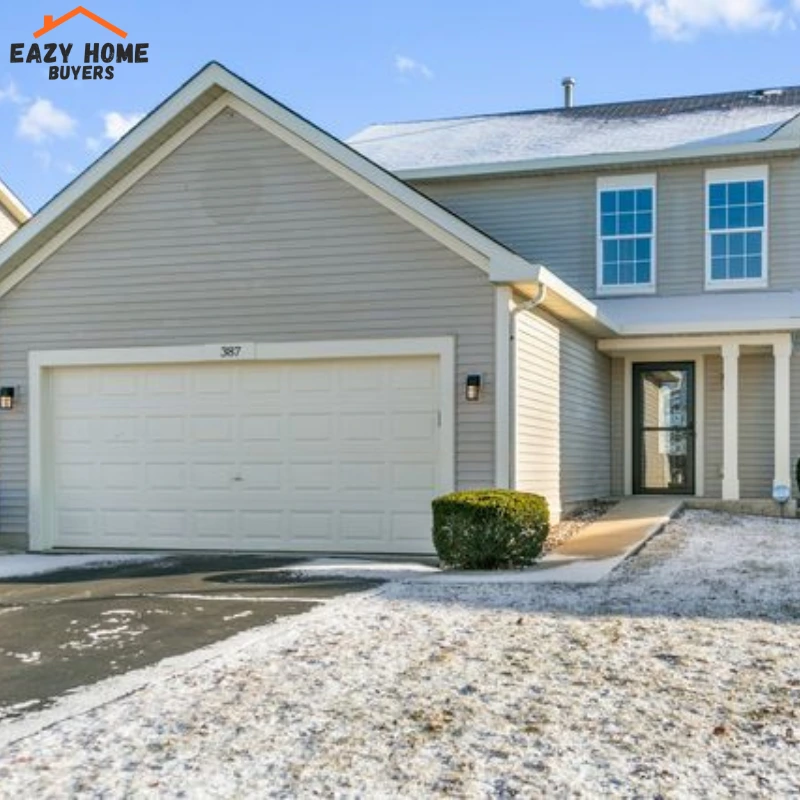 House in the Bolingbrook neighborhood with Eazy Home Buyers logo.